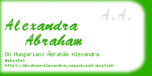 alexandra abraham business card
