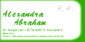 alexandra abraham business card